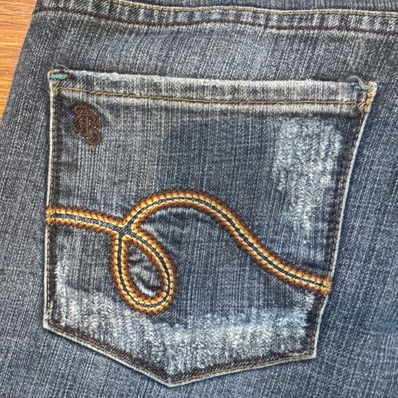 See Thru Soul Dino Flare Jeans - Picture 8 of 11